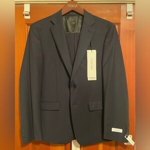 Calvin Klein Men’s Slim Fit Wool Infinite Stretch Suit Navy 40S 32x30 NWT